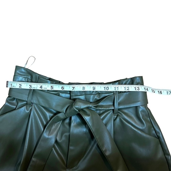 Zara Faux Leather Paperbag Waist Shorts - Picture 8 of 10